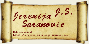 Jeremija Šaranović vizit kartica